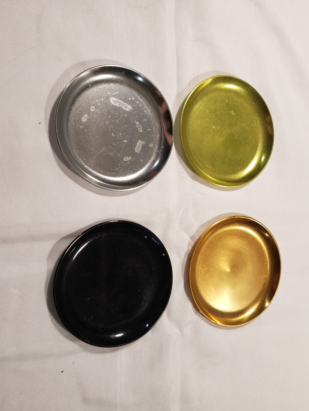 Vintage Coasters MCM Anodized Aluminum Set Of 4 Multi-Color Style